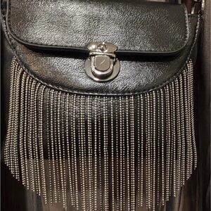 Elegant Black Fringe Bag